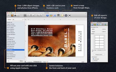 Business Card Composer Mac的预览图