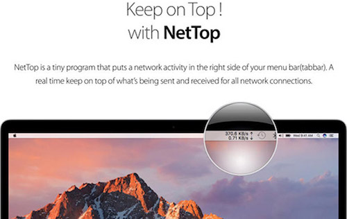 NetTop Mac – 菜单栏网络流量查看工具 <span style='color:#ff0000;'>v1.1(1)</span>的预览图