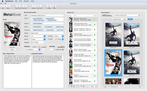 MetaMovie Mac – 电影资料库批量整理工具 <span style='color:#ff0000;'>v2.3.1(33)</span>的预览图