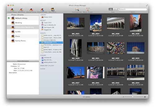 iPhoto Library Manager Mac – 实用的iPhoto多图库管理工具 <span style='color:#ff0000;'>v4.2.6(945)</span>的预览图