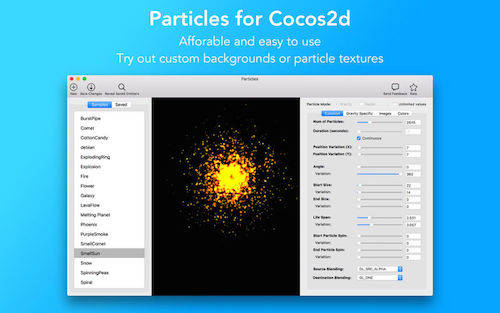Particles Mac – 专业的Cocos2D粒子发射器 <span style='color:#ff0000;'>v2.4.4(Build 693)</span>的预览图