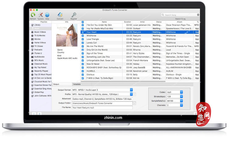 Ondesoft iTunes Converter Mac Apple音乐转换器 <span style='color:#ff0000;'>v3.0.1</span>的预览图