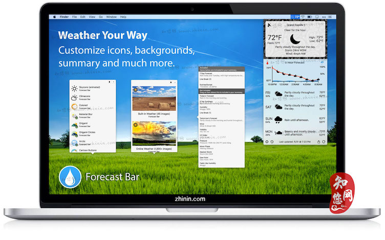 Forecast Bar Mac 菜单栏天气预报软件 <span style='color:#ff0000;'>v5.0.2</span>的预览图